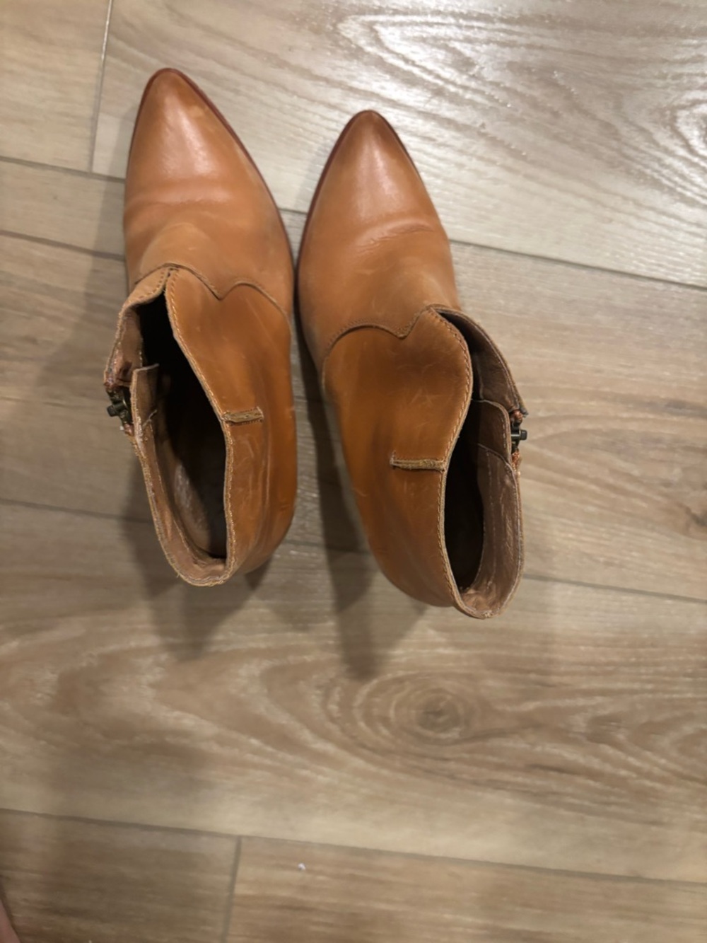 Frye Leather Ankle Boots with Side Zipper - Picture 4 of 8